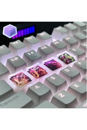 League Of Legends Lol Shaco Tuşları Q-w-e-r Mekanik Klavye Tuşu Artisan Keycaps