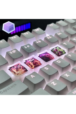 League Of Legends Lol Shaco Tuşları Q-w-e-r Mekanik Klavye Tuşu Artisan Keycaps