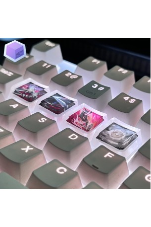 League of Legends Lol Samira Tuşları Q-W-E-R Mekanik Klavye Tuşu Artisan Keycaps