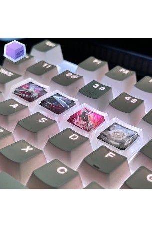 League of Legends Lol Samira Tuşları Q-W-E-R Mekanik Klavye Tuşu Artisan Keycaps