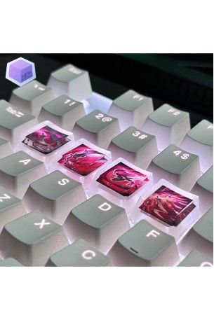 League of Legends Lol Katarina Tuşları Q-W-E-R Mekanik Klavye Tuşu Artisan Keycaps