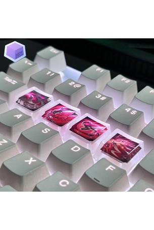 League of Legends Lol Katarina Tuşları Q-W-E-R Mekanik Klavye Tuşu Artisan Keycaps