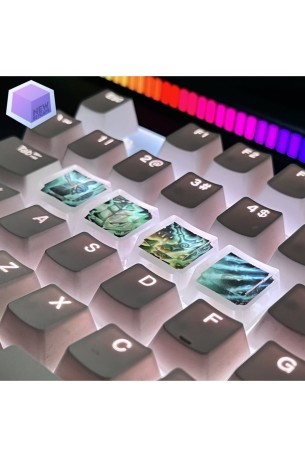 League Of Legends Lol Thresh Tuşları Q-w-e-r Mekanik Klavye Tuşu Artisan Keycaps