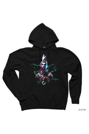 League of Legends Ekko Siyah Kapüşonlu Sweatshirt Hoodie