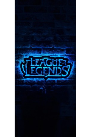 League of Legends LOL Led Işıklı Duvar Tablosu (Adaptör Dahil 1.5 Metre Kablo Uzunluğu)