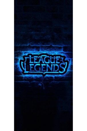 League of Legends LOL Led Işıklı Duvar Tablosu (Adaptör Dahil 1.5 Metre Kablo Uzunluğu)