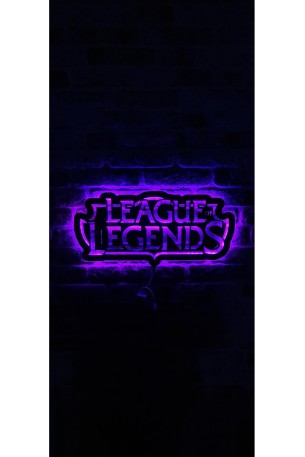 League of Legends LOL Led Işıklı Duvar Tablosu (Adaptör Dahil 1.5 Metre Kablo Uzunluğu)