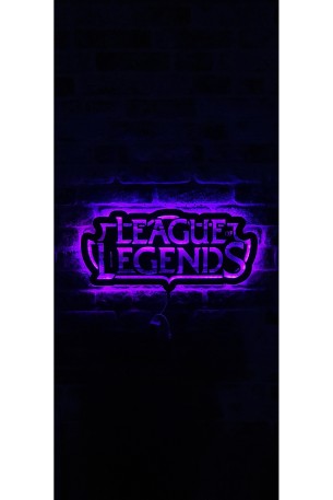 League of Legends LOL Led Işıklı Duvar Tablosu (Adaptör Dahil 1.5 Metre Kablo Uzunluğu)