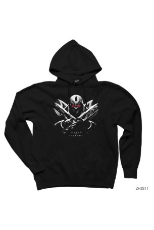 League of Legends Zed in Dark Siyah Kapşonlu Sweatshirt Hoodie