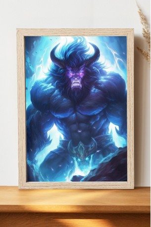 Alistar League of Legends Poster - Çerçevesiz Parlak Kağıt Duvar Posteri