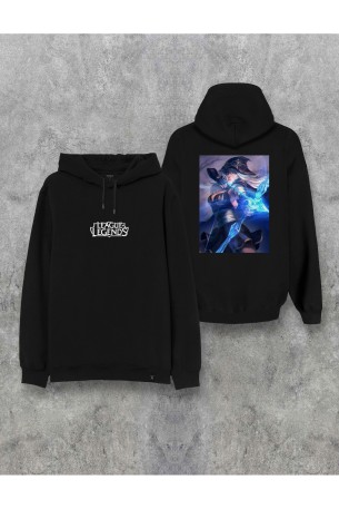 League of Legends Ashe Özel Tasarım Baskılı Çift Taraflı Kapşonlu Unisex Sweatshirt Hoodie