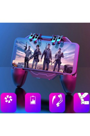 Memo Ak88 Altı Parmak Pubg Game Controller Gamepad Fanlı 1200mah