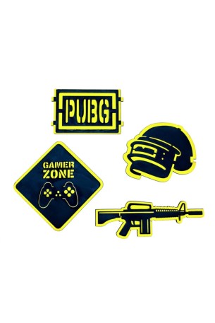 Pubg Kask Gamerzone Silah Zeminli 6mm 4parça Tablo Set